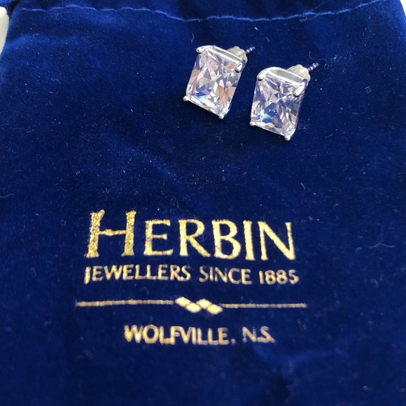 CUBIC ZIRCONIA SET IN STERLING SILVER EARRINGS - Picture 6 of 8